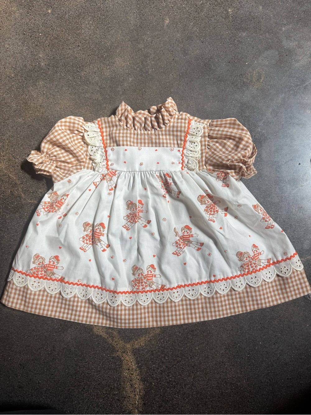 Vintage Gingham Raggedy Ann & Andy Dress 18 Month